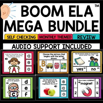Preview of Kindergarten MEGA Boom Cards Bundle