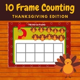 Kindergarten Math 10 Frames Thanksgiving theme BOOM CARDS
