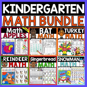 Preview of Kindergarten Math Themed Math Centers - Kindergarten Math Counting Activities