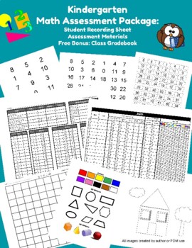 Preview of Kindergarten Math Assessment Package (Testing Materials and Recording Forms)