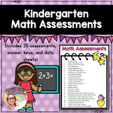 Kindergarten Math Assessments | Beginning | Mid | End | Ye