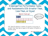 Kindergarten Math Assessments: CC6 Greater Than, Less Than