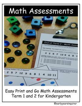 Preview of Kindergarten Math Assessments (Includes Term 1 and 2)