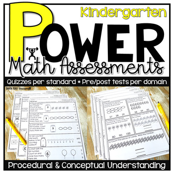 Preview of Kindergarten Math Assessments | Test Prep | Quizzes and Tests POWER Problems™