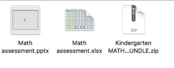 Preview of Kindergarten Math (2 FILES) Assessment: Matching PowerPoint & Excel Sheets