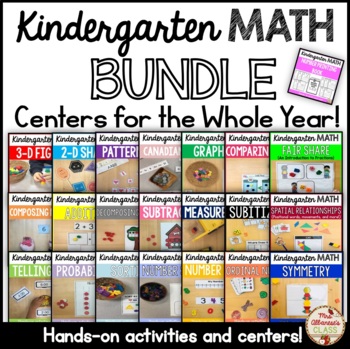 Preview of Kindergarten Math BUNDLE - Centers for the Whole Year!
