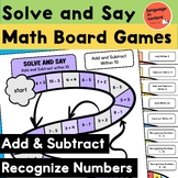 Kindergarten Math Board Games Addition and Subtraction to 