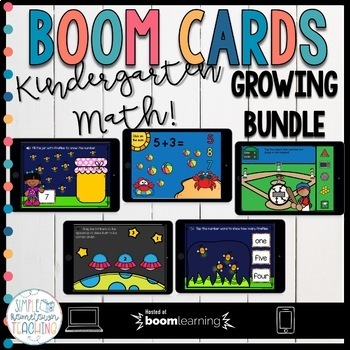 Preview of Kindergarten Math Boom Card Bundle