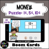 Kindergarten Math Boom Cards [Unit 11] Money Puzzle: Penni