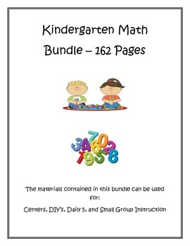 Preview of Kindergarten Math Bundle with Common Core Standards