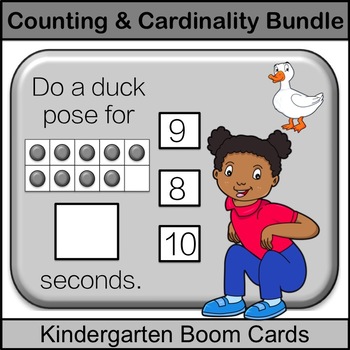 Preview of Kindergarten Math Center Boom Card Bundle: Counting & Cardinality