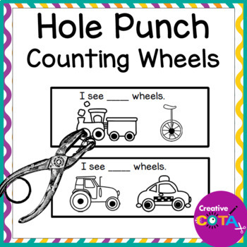 Preview of Preschool Kindergarten Morning Work Math Center Counting Numbers 1-12 Hole Punch