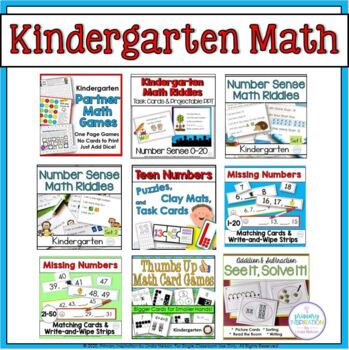 Kindergarten Math Center Games and Activities | TpT