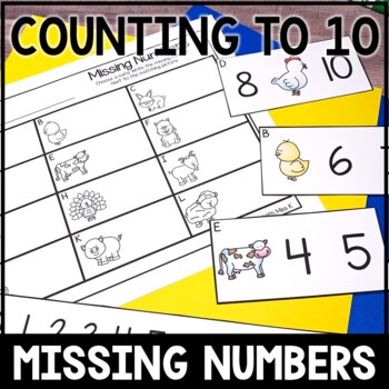 Preview of Kindergarten Math Center - Missing Numbers to 10