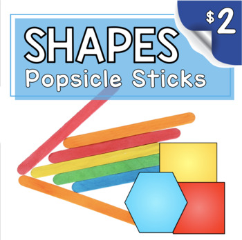 Preview of Kindergarten Math Center - Problem Solving - Popsicle Stick Geometry