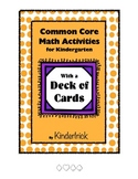 Kindergarten Math Center With a Deck of Cards- Aligned to 
