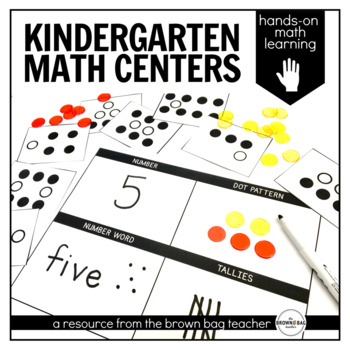 Preview of Kindergarten Add and Subtract Math Centers: 20 Math Games & Visual Directions