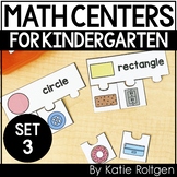 Kindergarten Math Centers - 2D and 3D Shape Activities