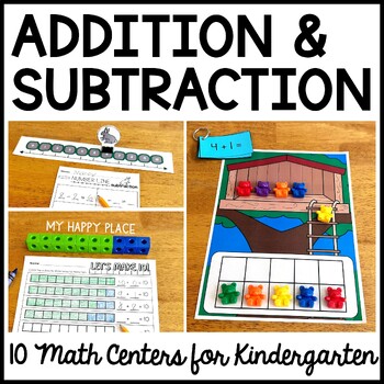 Kindergarten Math Centers - Addition and Subtraction Within 10 ...