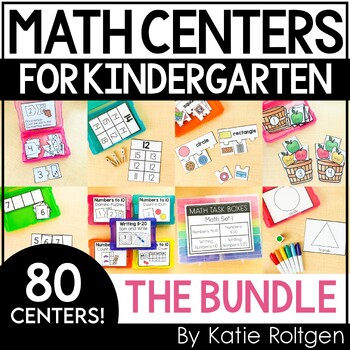 Math Task Boxes for Kindergarten Bundle - Katie Roltgen Teaching