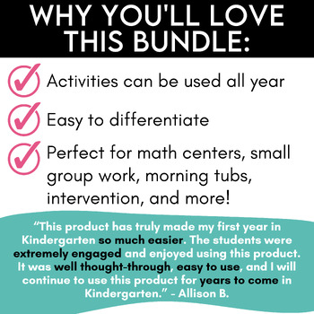 Math Task Boxes for Kindergarten Bundle - Katie Roltgen Teaching