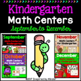 Kindergarten Math Centers Bundle {September through December}