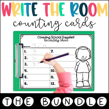 Preview of Kindergarten Math Centers | Counting Practice for the Year | Back to School Fall