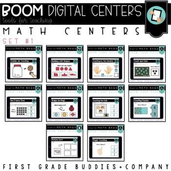 Preview of Kindergarten Math Centers Digital BOOM CARDS™ ( Set #1 )