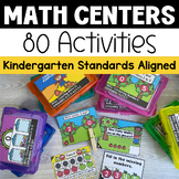 Kindergarten Math Centers FULL YEAR Task Cards Bundle