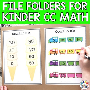 Numbers &sets Math Centers File Folder Games Kindergarten Sweets from Santa 