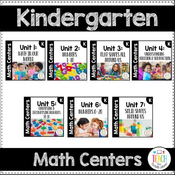 Preview of Kindergarten Math - Centers, Games, Worksheets, Vocabulary, Posters, and more