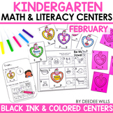 Kindergarten Math Centers & Literacy Centers - Valentine's