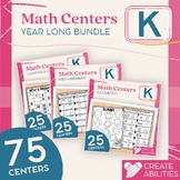 Kindergarten Math Centers Year Long Bundle