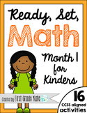 Kindergarten Math Centers for Month 1
