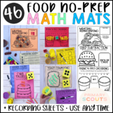 Kindergarten Math Mats | Math Center Activities with FOOD THEME