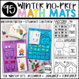 Kindergarten Math Centers - NO PREP Winter (90 Mats) Kinde