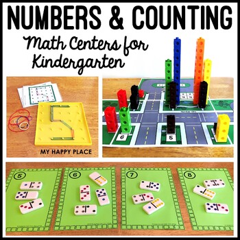 Preview of Kindergarten Math Centers – Numbers 1-10 – Counting Centers – Number Sense
