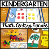 Kindergarten Math Centers Year-Long Bundle - 50 Math Stati