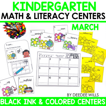 Preview of Kindergarten Math Centers and Literacy Centers - St. Patrick's Day March