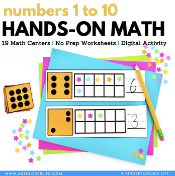 Preview of Kindergarten Math Centers and Worksheets