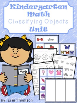 Preview of Kindergarten Math Unit ~ Classifying Objects