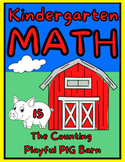 Kindergarten Math Worksheet Color The Number 15 Pig Barn F