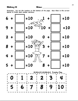 summer school math for kindergarten math review worksheets end of the year