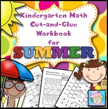 Preview of Summer Math Worksheets Kindergarten Review End of the Year Activities
