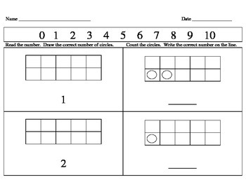 Kindergarten Math Counting Book and Worksheets (1-20) by Kathryn Gehrs