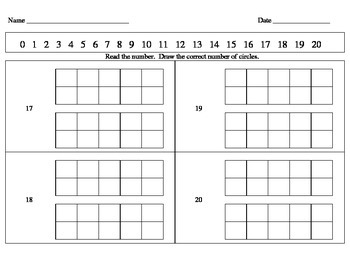 Kindergarten Math Counting Book and Worksheets (11-20) by Kathryn Gehrs