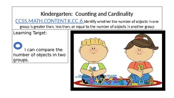 Preview of Kindergarten Math Counting K.CC.C.6 Greater Than, Less Than, Equal