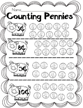 kindergarten math counting pennies freebie by arayababys