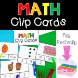 Kindergarten Math Counting Shapes Numbers Center Clip Cards