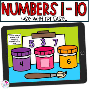 Preview of Kindergarten Math - Counting to 10 - Digital Math Centers - Easel